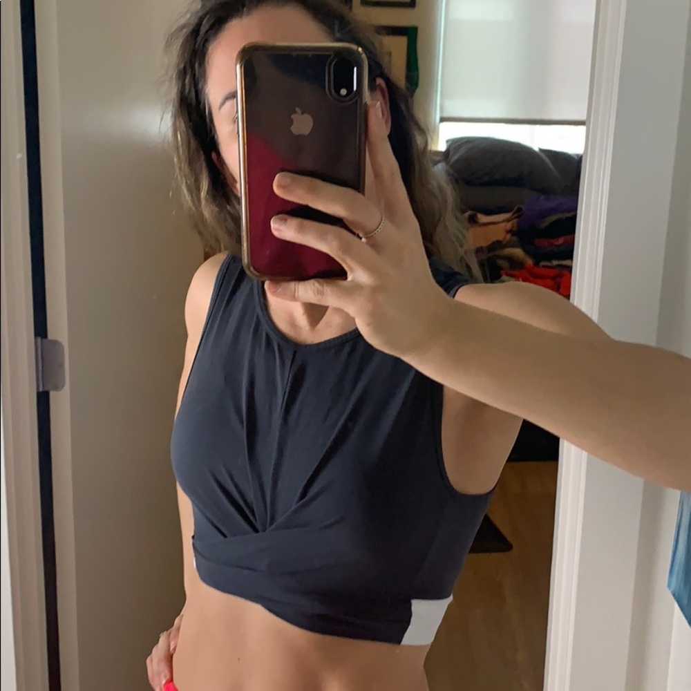 Grey crop top